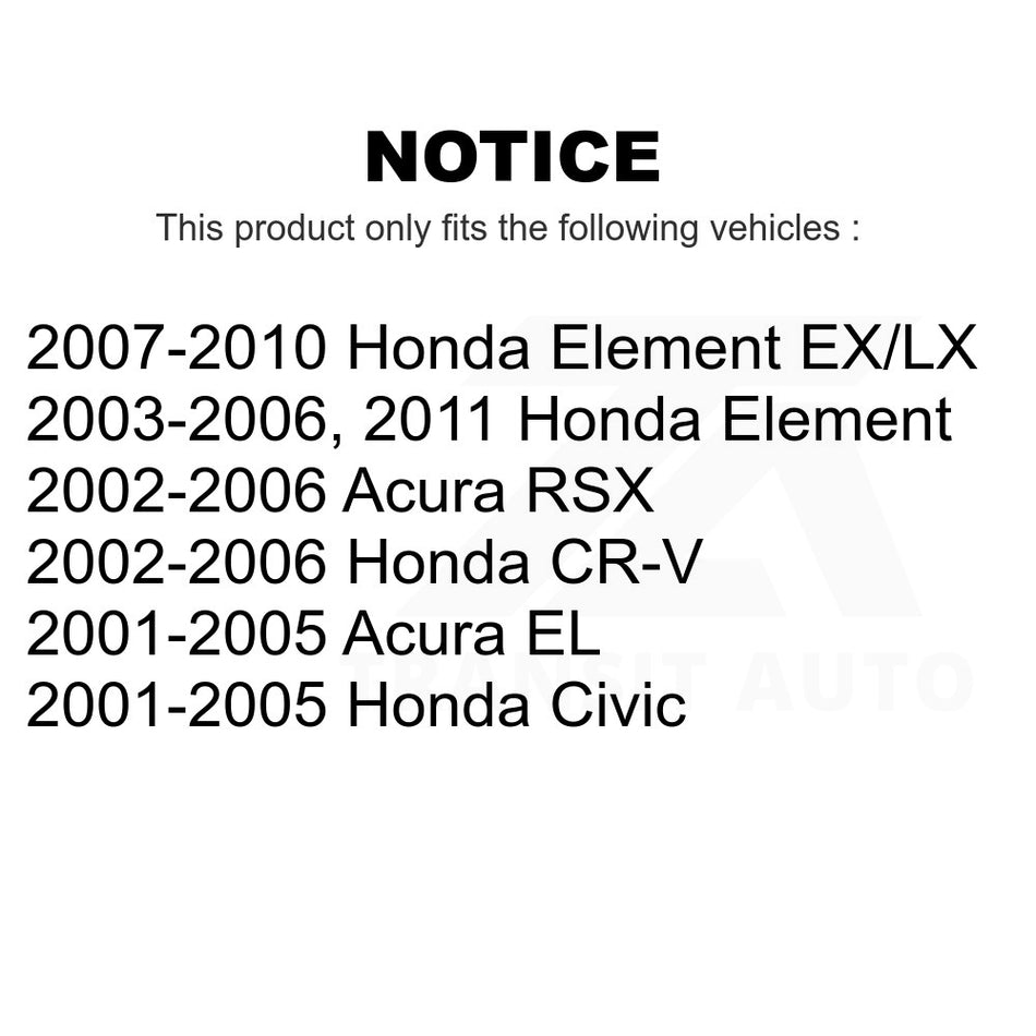 Front Right Suspension Stabilizer Bar Link Kit 72-K90455 For Honda Civic CR-V Element Acura RSX EL