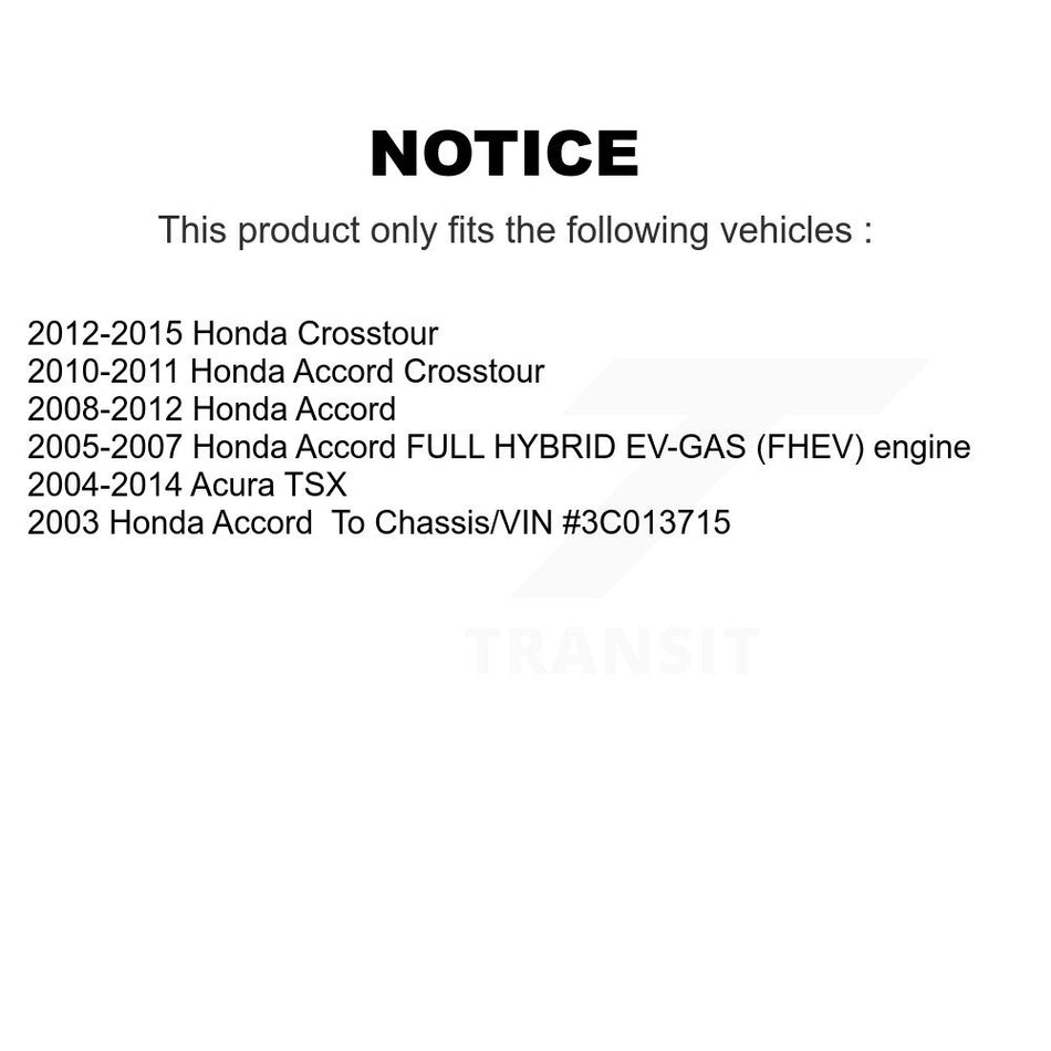 Front Left Suspension Stabilizer Bar Link Kit 72-K90456 For Honda Accord Acura TSX Crosstour