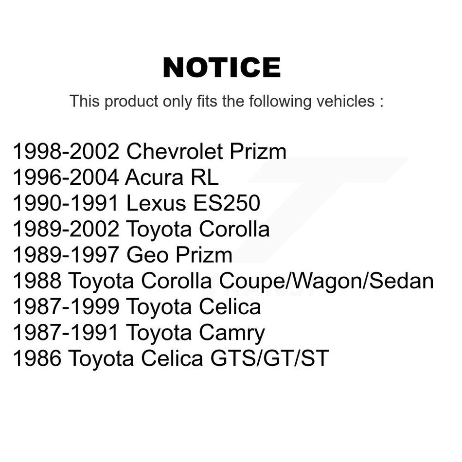 Rear Suspension Stabilizer Bar Link Kit 72-K9545 For Toyota Corolla Celica Acura RL Camry Prizm Geo