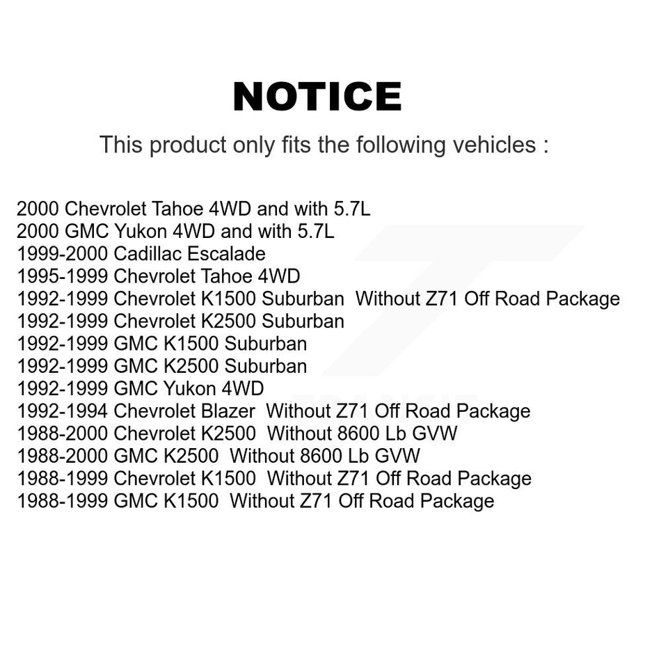 Front Shock Absorber 78-37130 For Chevrolet K1500 GMC Tahoe K2500 Suburban Yukon Cadillac Escalade Blazer