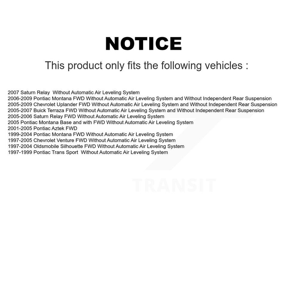 Rear Shock Absorber 78-37156 For Pontiac Montana Chevrolet Uplander Venture Buick Terraza Oldsmobile