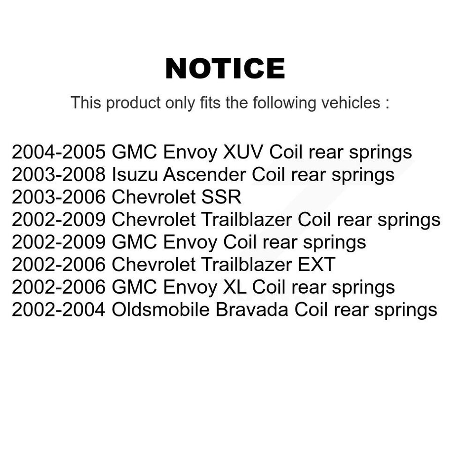 Rear Shock Absorber 78-37241 For Chevrolet Trailblazer GMC Envoy EXT XL Oldsmobile Bravada XUV SSR Isuzu Ascender