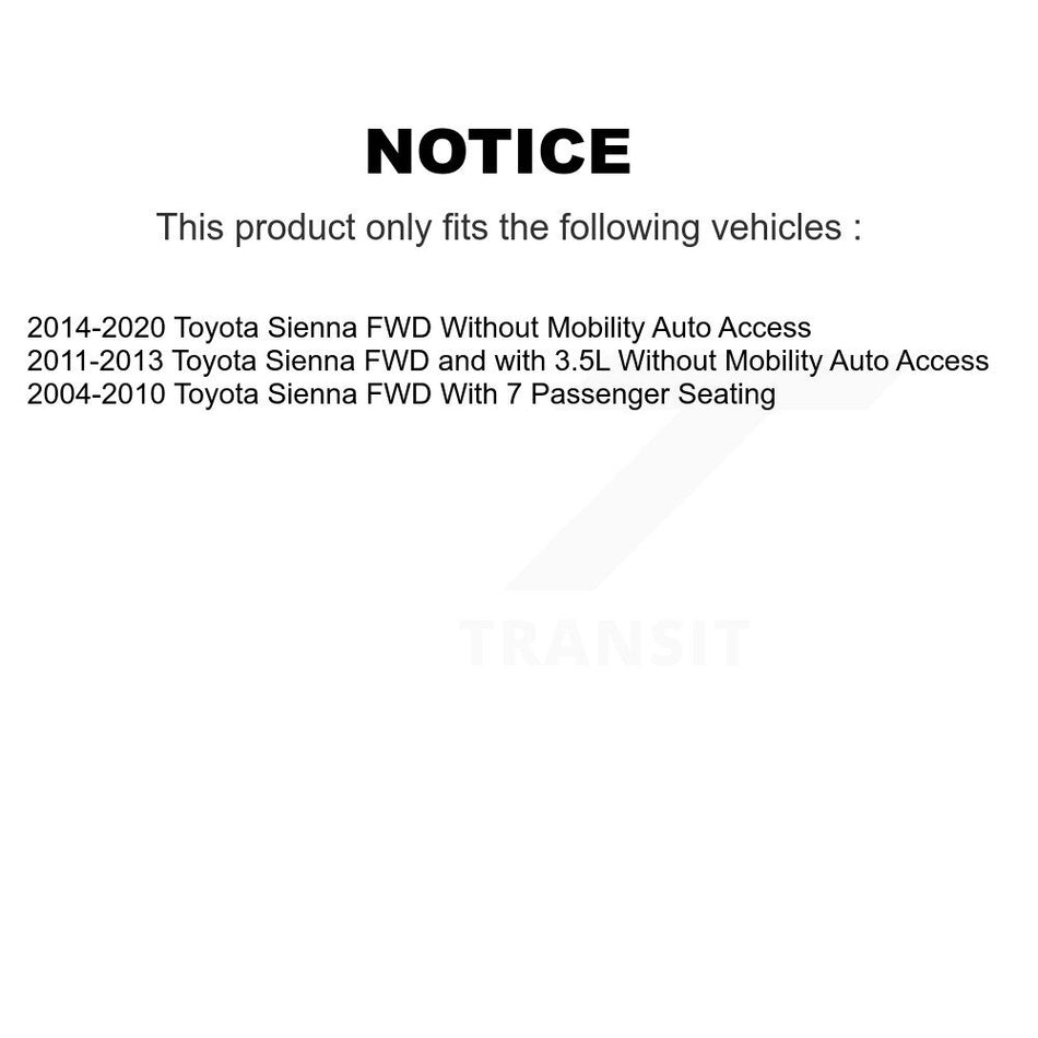 Rear Shock Absorber 78-37284 For Toyota Sienna