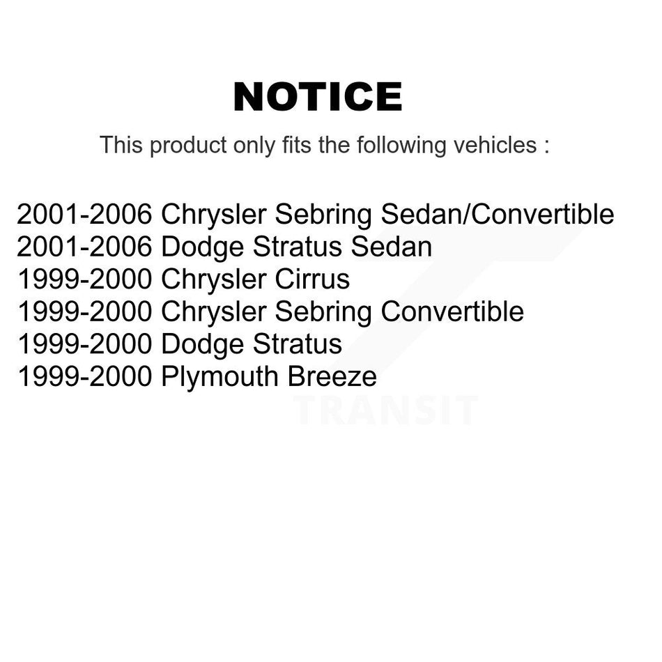 Front Suspension Strut 78-71565 For Chrysler Sebring Cirrus Dodge Stratus Plymouth Breeze