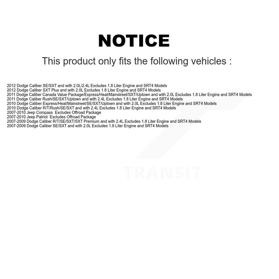 Front Right Suspension Strut Coil Spring Assembly 78A-11582 For Jeep Dodge Caliber Patriot Compass