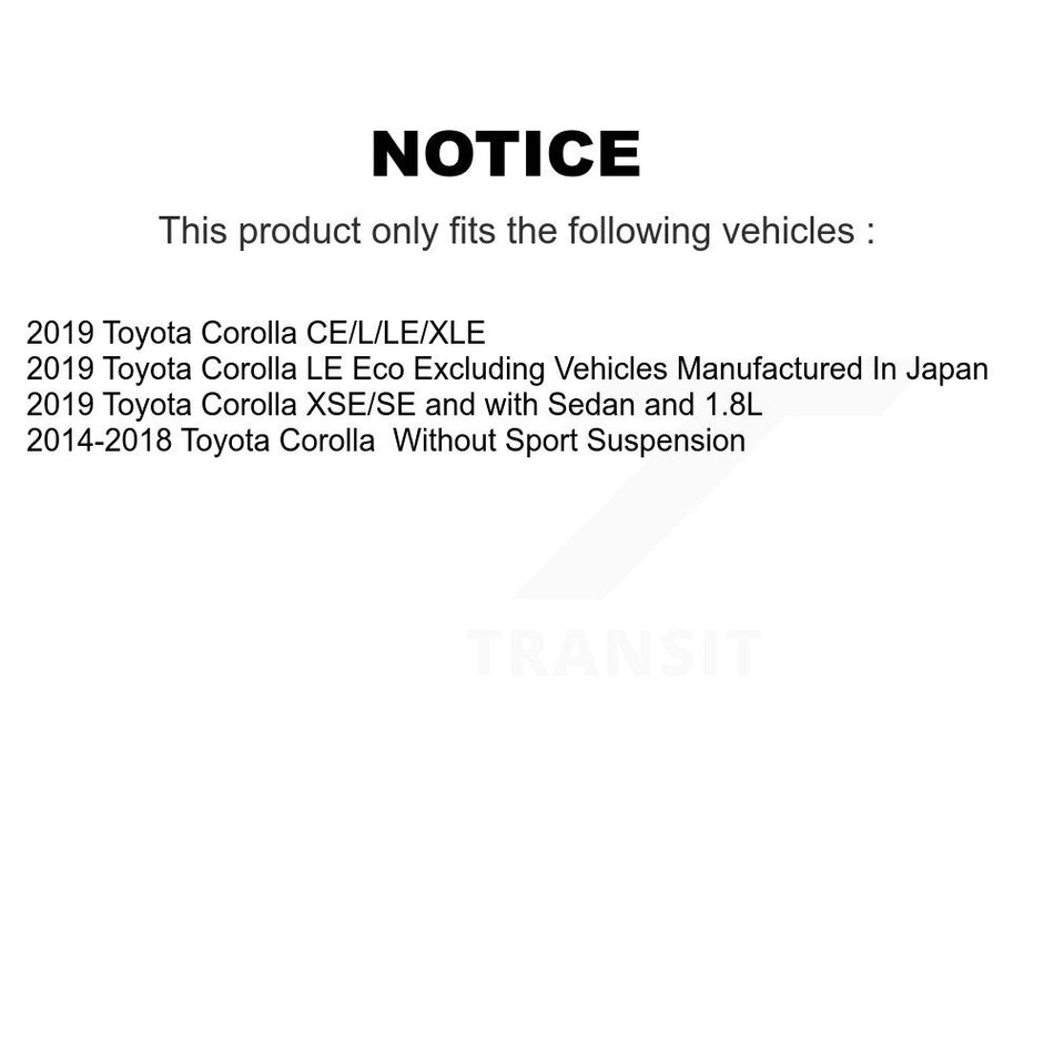 Front Right Suspension Strut Coil Spring Assembly 78A-11586 For Toyota Corolla
