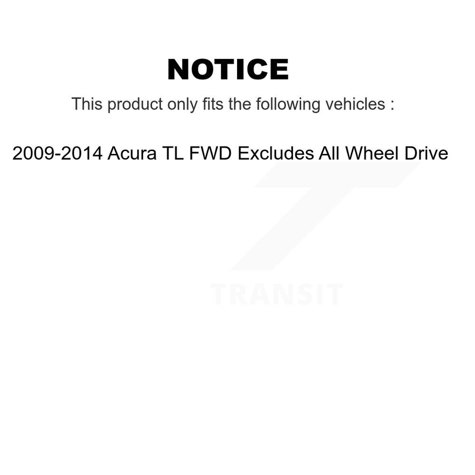 Front Left Suspension Strut Coil Spring Assembly 78A-11825 For 2009-2014 Acura TL FWD Excludes All Wheel Drive