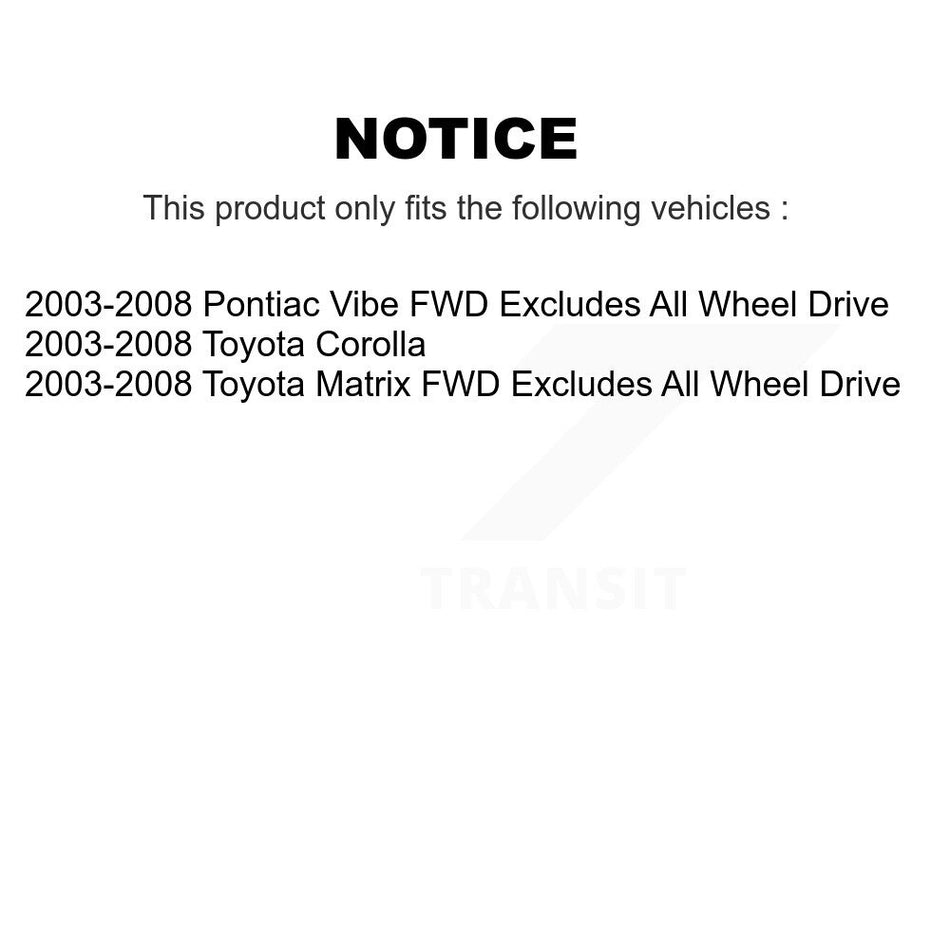 Rear Right Suspension Strut Coil Spring Assembly 78A-15372 For Toyota Corolla Matrix Pontiac Vibe