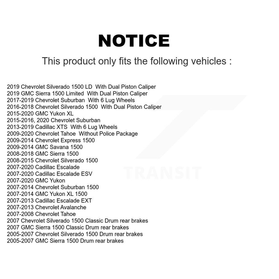 Front Disc Brake Rotor (1 Piece Only) 8-580279 For Chevrolet GMC Sierra 1500 Silverado Cadillac XL