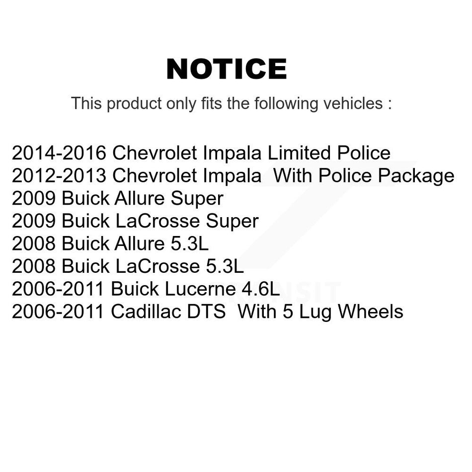 Front Disc Brake Rotor (1 Piece Only) 8-580387 For Buick Lucerne Chevrolet Impala LaCrosse Cadillac