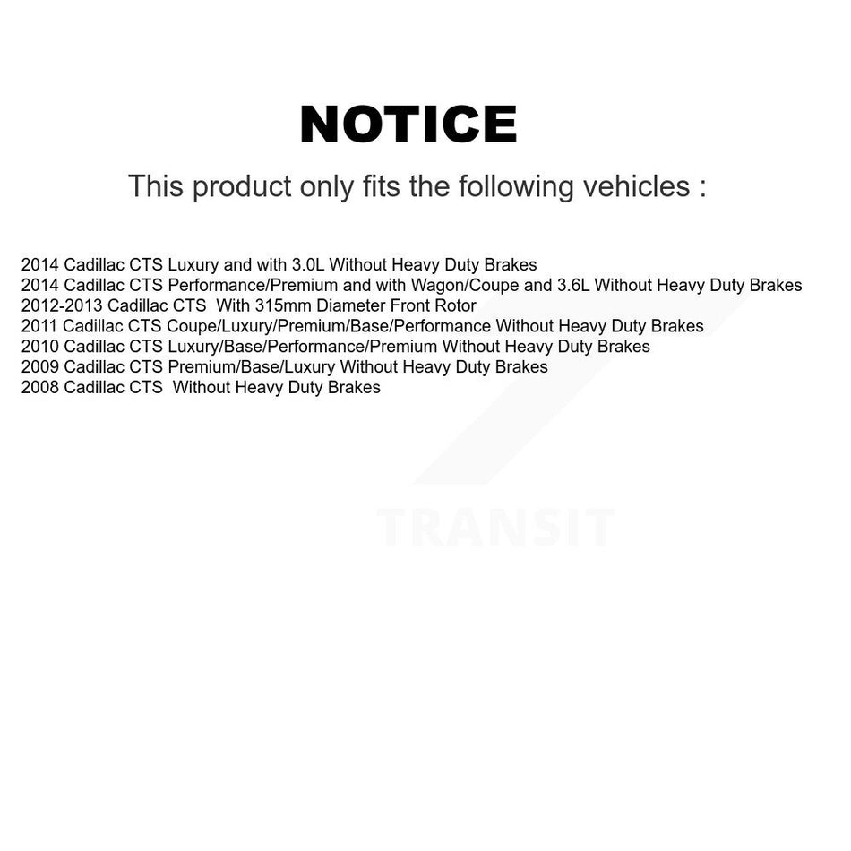 Front Disc Brake Rotor (1 Piece Only) 8-580678 For Cadillac CTS