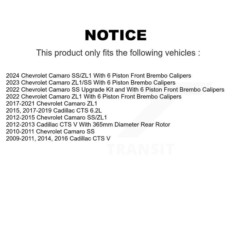 Rear Disc Brake Rotor (1 Piece Only) 8-580712 For Chevrolet Camaro Cadillac CTS