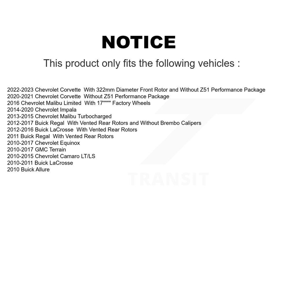 Front Disc Brake Rotor (1 Piece Only) 8-580746 For Chevrolet Equinox GMC Terrain Buick Camaro Malibu