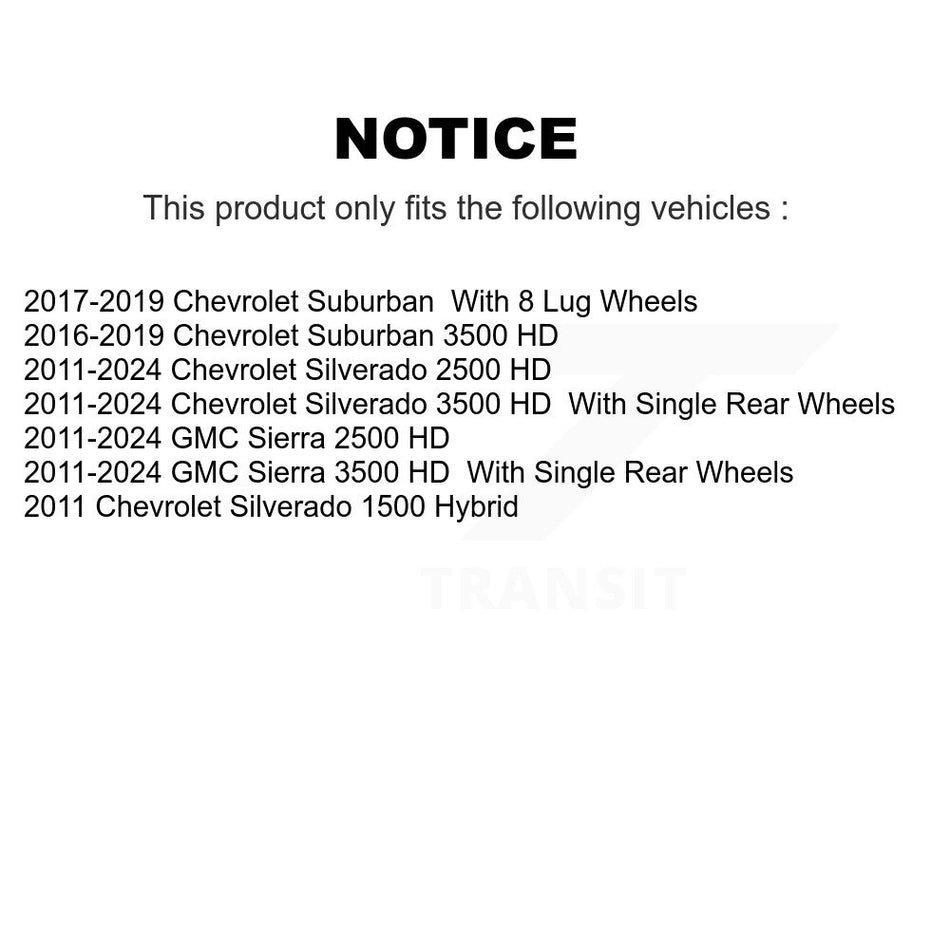 Rear Disc Brake Rotor (1 Piece Only) 8-580876 For Chevrolet GMC Sierra 2500 HD Silverado 3500 1500