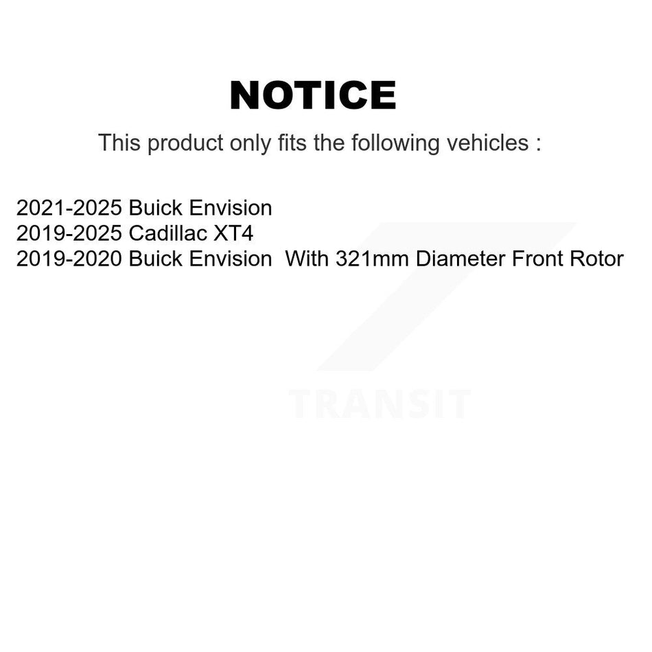 Front Disc Brake Rotor (1 Piece Only) 8-582455 For Buick Envision Cadillac XT4