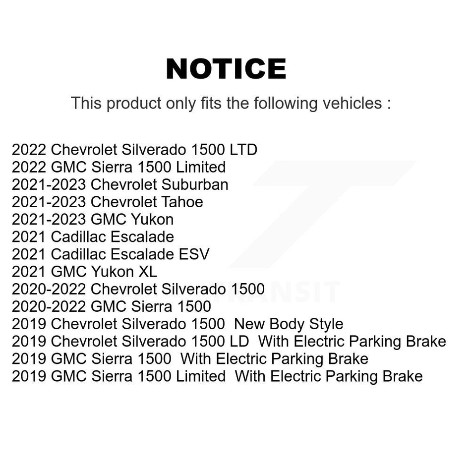 Rear Disc Brake Rotor 8-582457 For Chevrolet Silverado 1500 GMC Sierra LD Limited Cadillac Tahoe Yukon Suburban Escalade XL ESV LTD