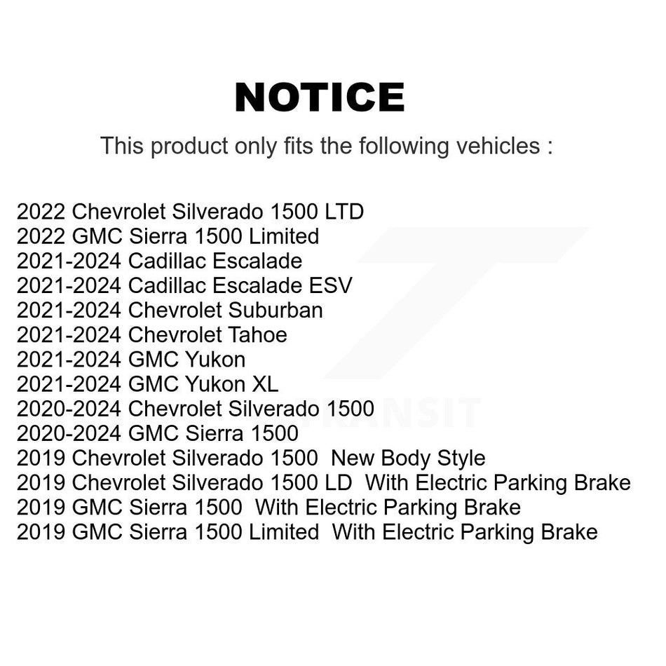 Rear Disc Brake Rotor (1 Piece Only) 8-582457 For GMC Chevrolet Silverado 1500 Sierra Limited Yukon