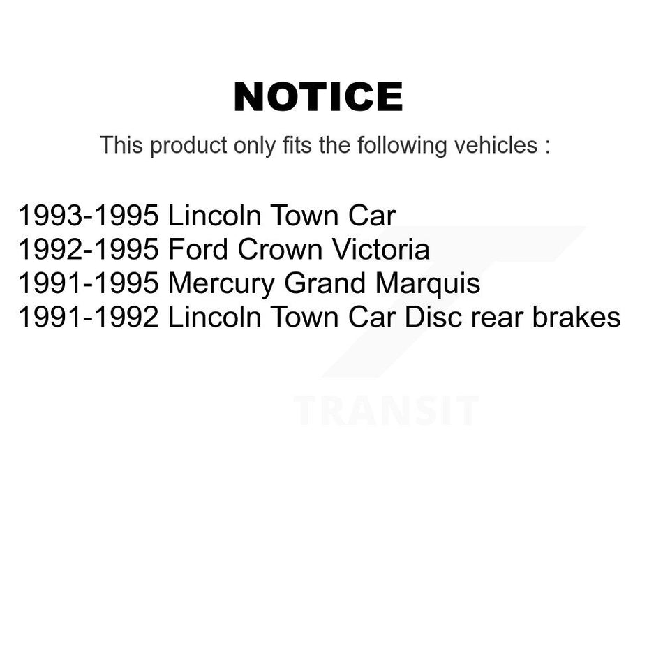Rear Disc Brake Rotor (1 Piece Only) 8-66238 For Mercury Grand Marquis Lincoln Town Car Ford Crown
