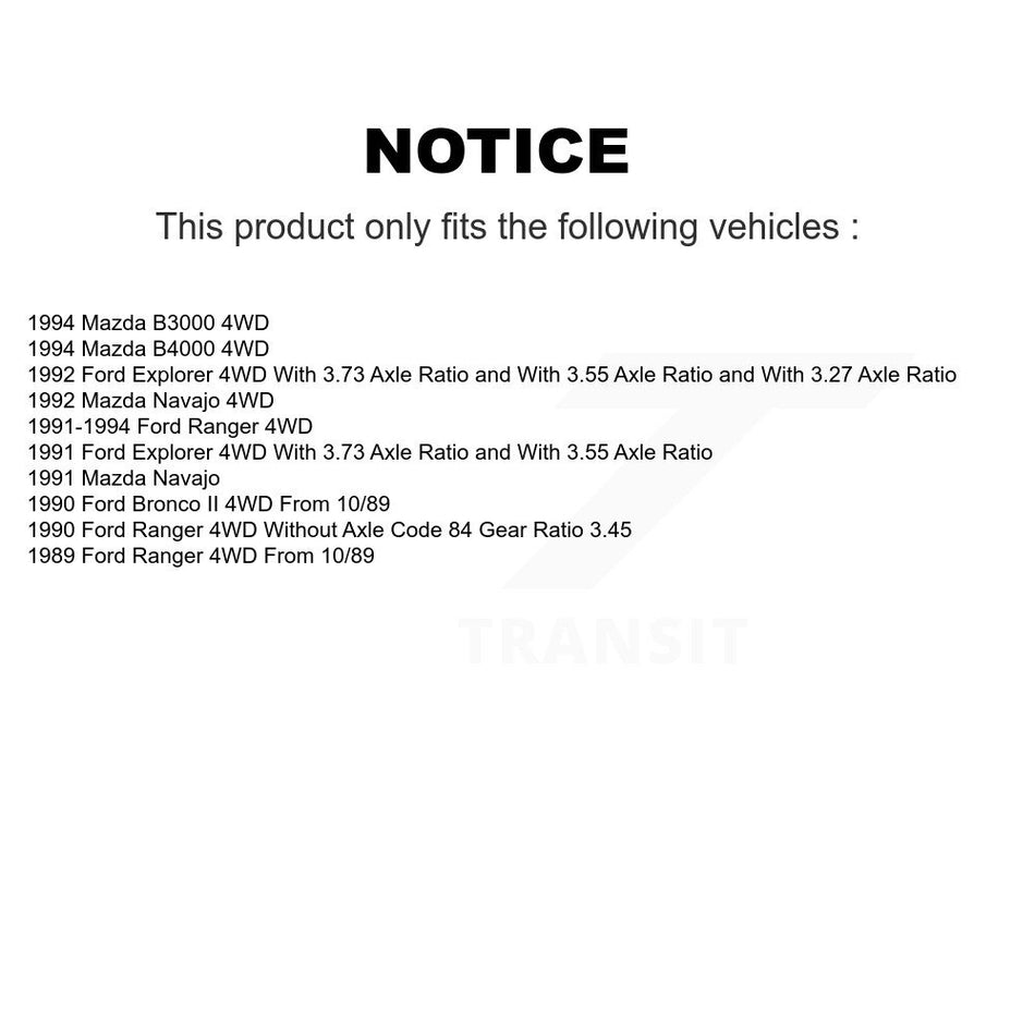 Front Disc Brake Rotor Hub Assembly (1 Piece Only) 8-66416 For Ford Ranger Mazda B4000 Explorer II