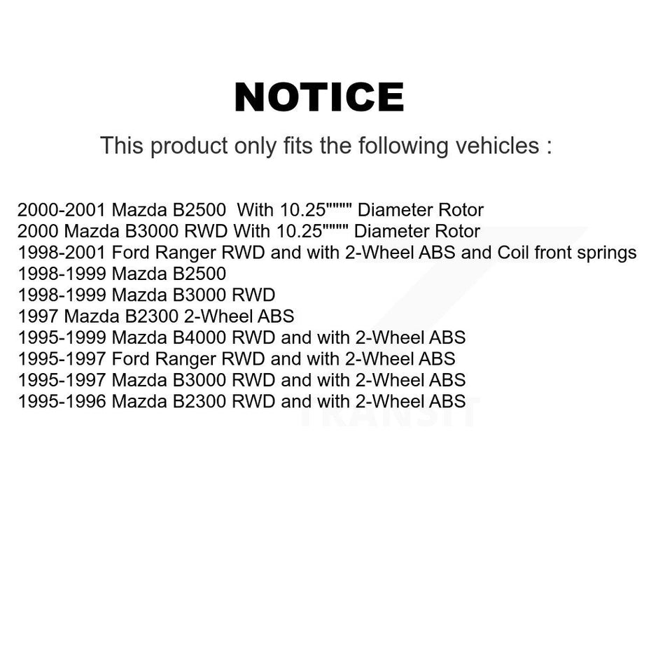 Front Disc Brake Rotor Hub Assembly (1 Piece Only) 8-66559 For Ford Ranger Mazda B4000 B3000 B2300