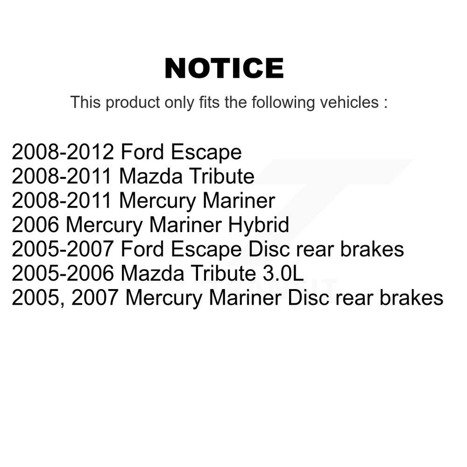 Front Disc Brake Rotor (1 Piece Only) 8-680272 For Ford Escape Mazda Tribute Mercury Mariner