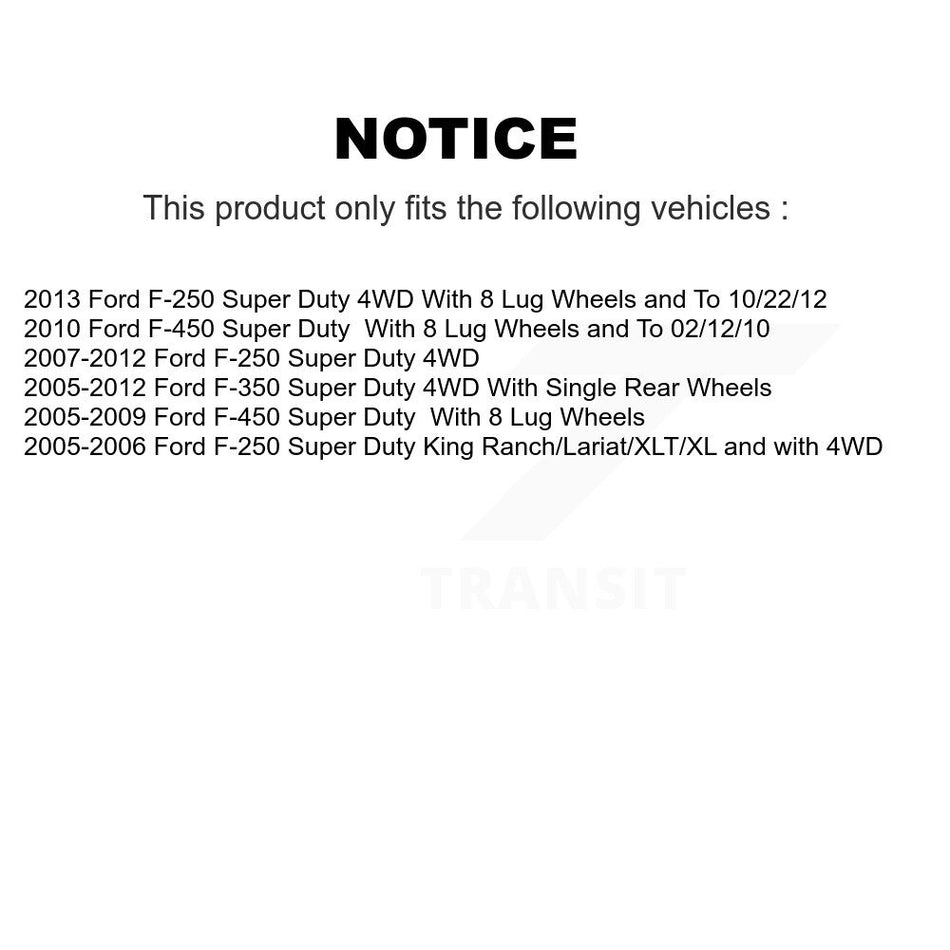 Front Disc Brake Rotor (1 Piece Only) 8-680280 For Ford F-350 Super Duty F-250 F-450