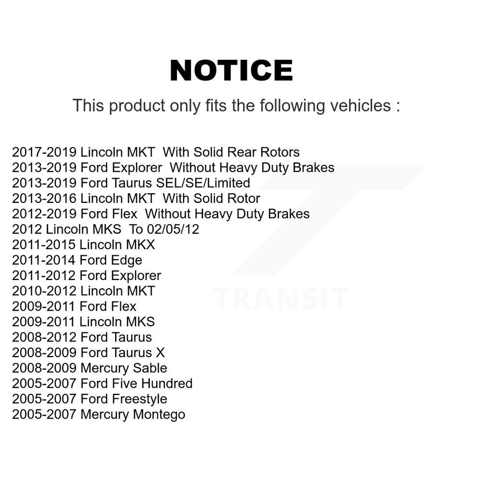 Rear Disc Brake Rotor (1 Piece Only) 8-680686 For Ford Explorer Edge Flex Lincoln Taurus MKX Five X