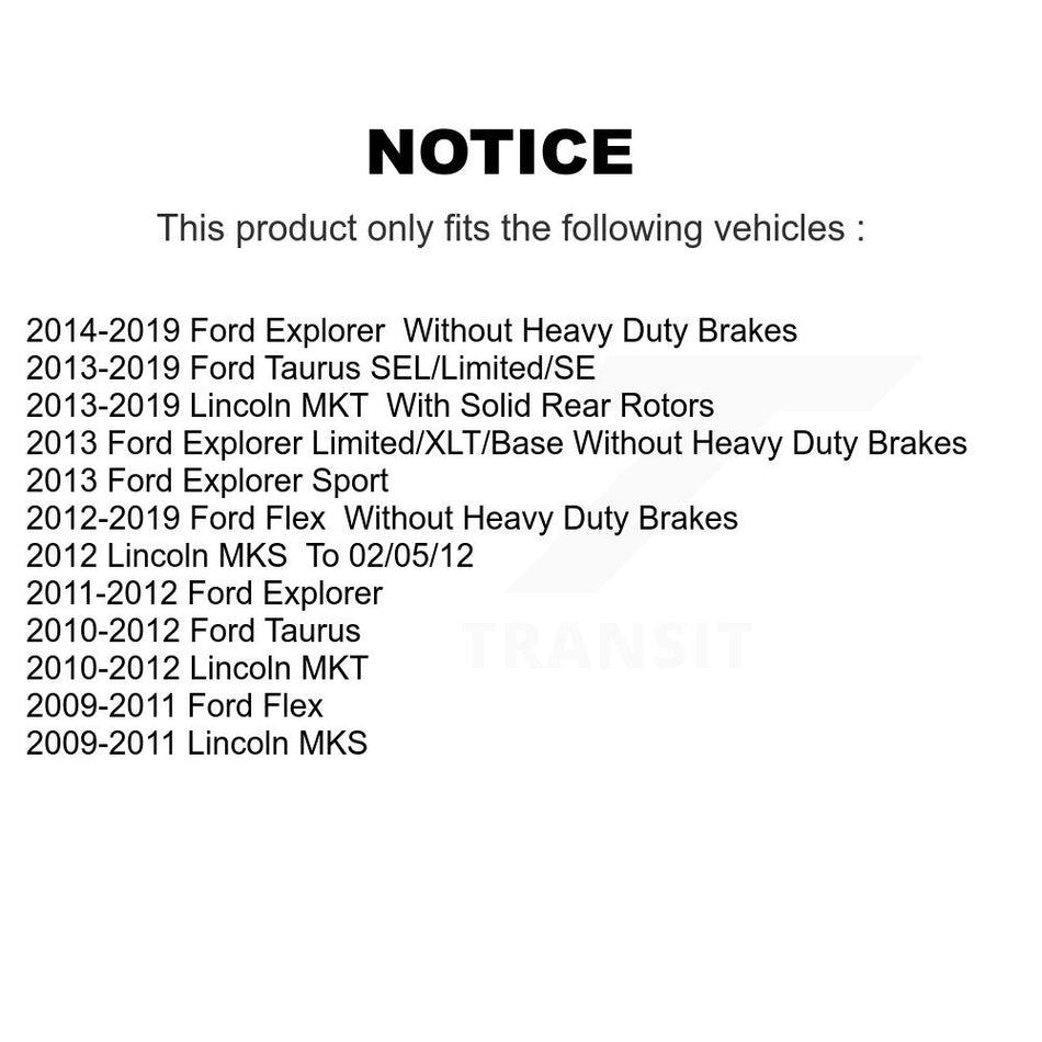 Front Disc Brake Rotor (1 Piece Only) 8-680758 For Ford Explorer Flex Taurus Lincoln MKT MKS