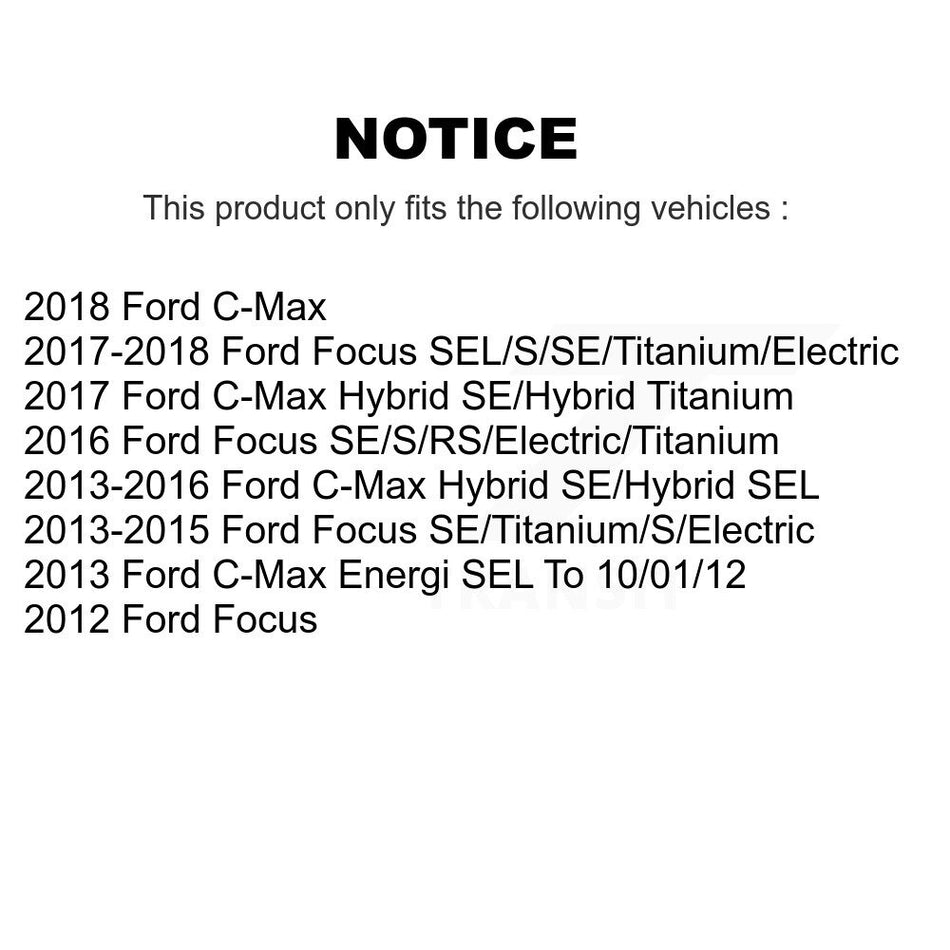 Front Disc Brake Rotor 8-680930 For Ford Focus C-Max