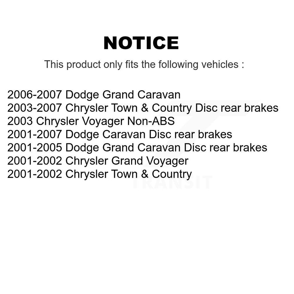 Front Disc Brake Rotor (1 Piece Only) 8-780049 For Dodge Grand Caravan Chrysler Town & Country