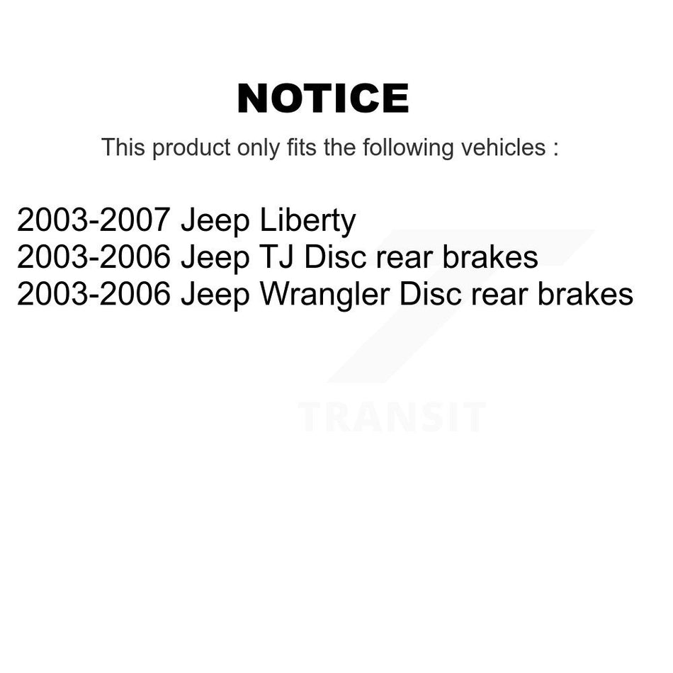 Rear Disc Brake Rotor (1 Piece Only) 8-780134 For Jeep Liberty Wrangler TJ