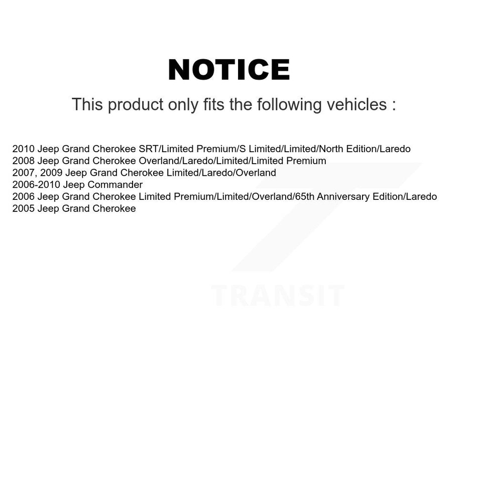 Rear Disc Brake Rotor (1 Piece Only) 8-780296 For Jeep Grand Cherokee Commander