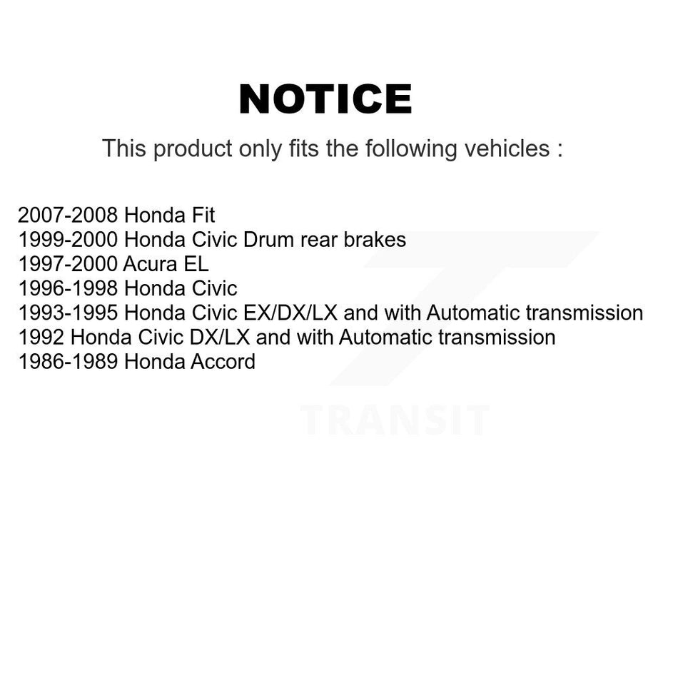 Rear Brake Drum (1 Piece Only) 8-9311 For Honda Fit Civic Acura EL Accord