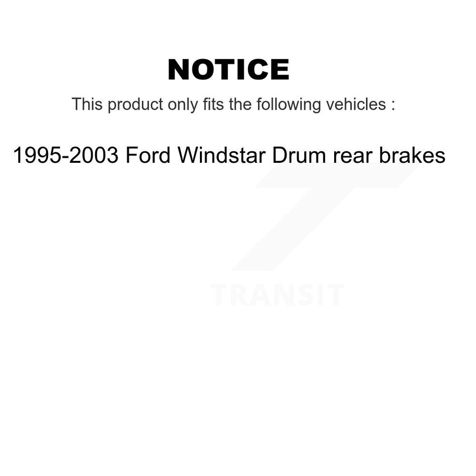 Rear Brake Drum 8-9570 For 1995-2003 Ford Windstar rear brakes