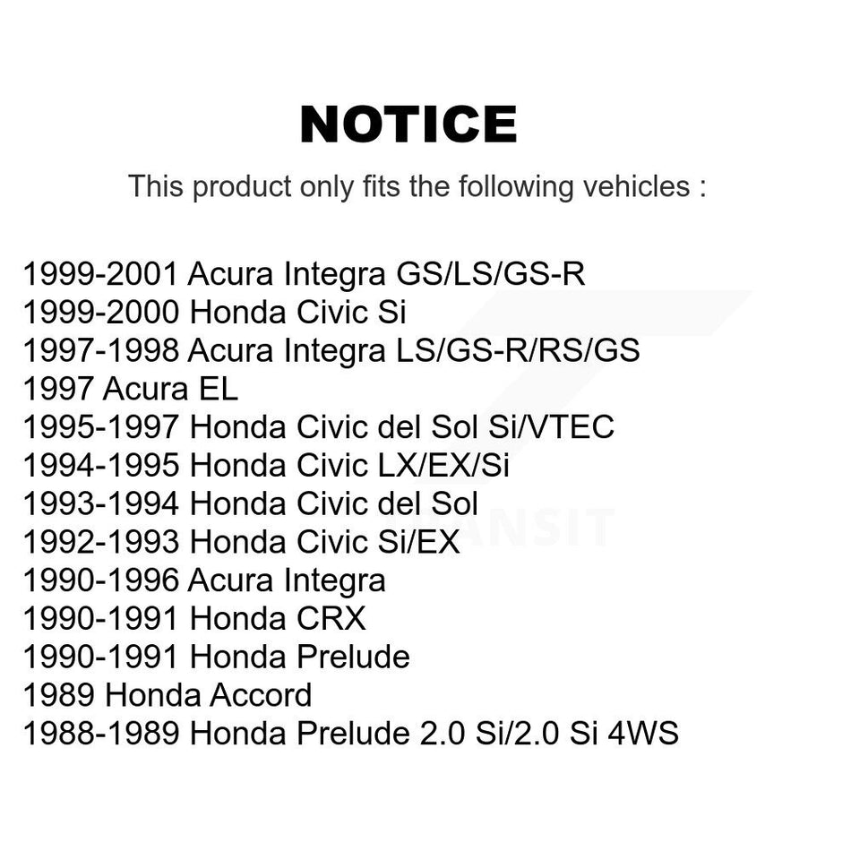 Rear Disc Brake Rotor (1 Piece Only) 8-96068 For Honda Civic Acura Integra del Sol Prelude CRX EL