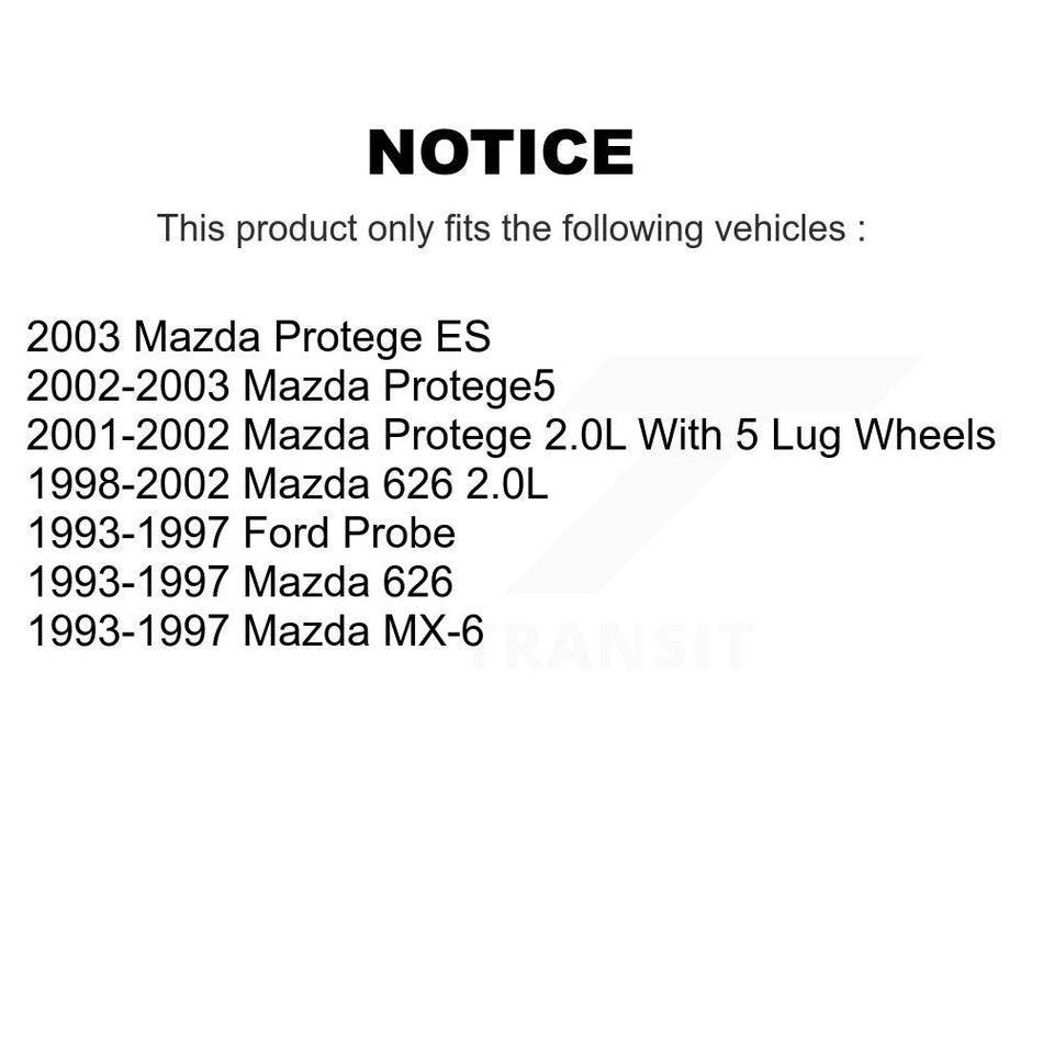Front Disc Brake Rotor (1 Piece Only) 8-96318 For Mazda Protege Protege5 626 Ford Probe MX-6