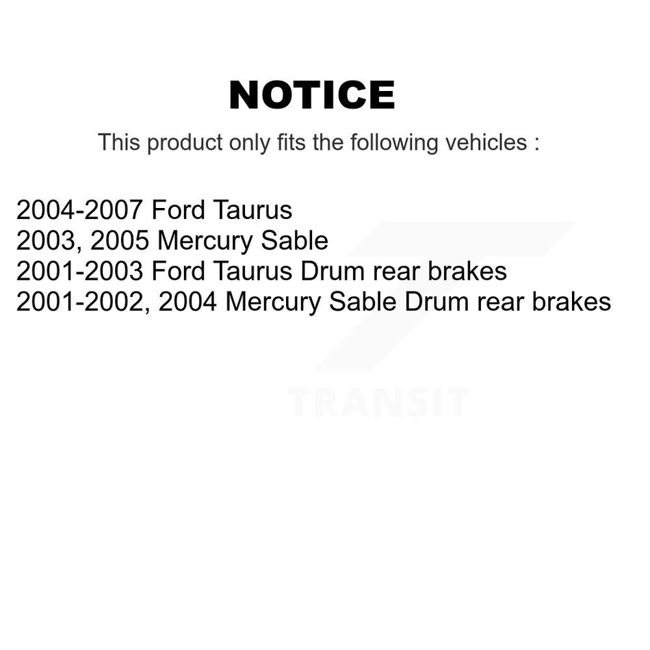 Rear Brake Drum (1 Piece Only) 8-9712 For Ford Taurus Mercury Sable