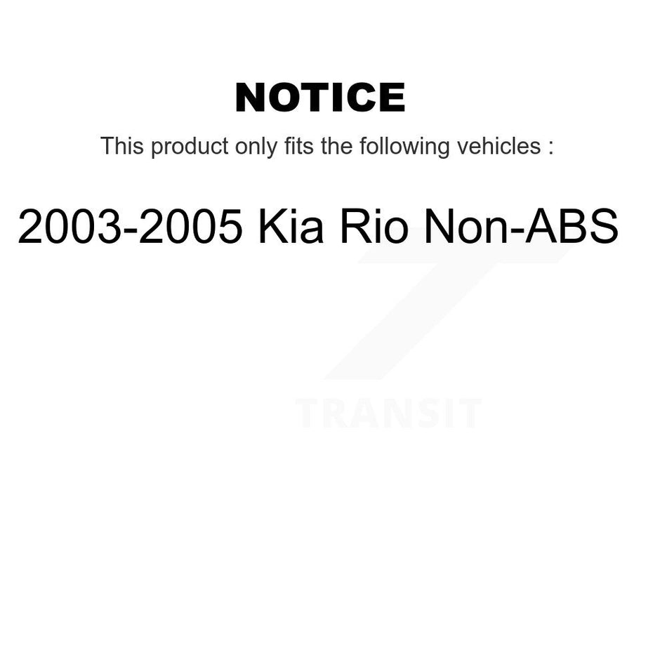 Rear Brake Drum (1 Piece Only) 8-9773 For 2003-2005 Kia Rio Non-ABS