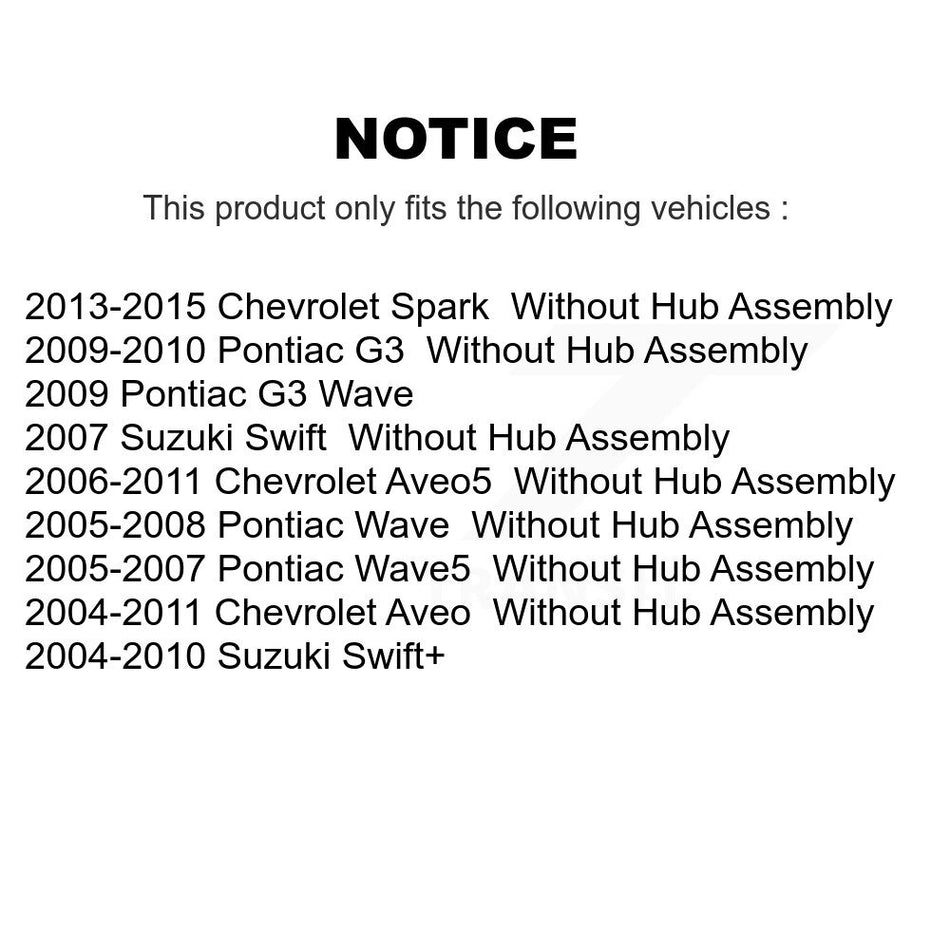Rear Brake Drum (1 Piece Only) 8-9781 For Chevrolet Aveo Pontiac Aveo5 Wave Spark G3 Suzuki Swift+