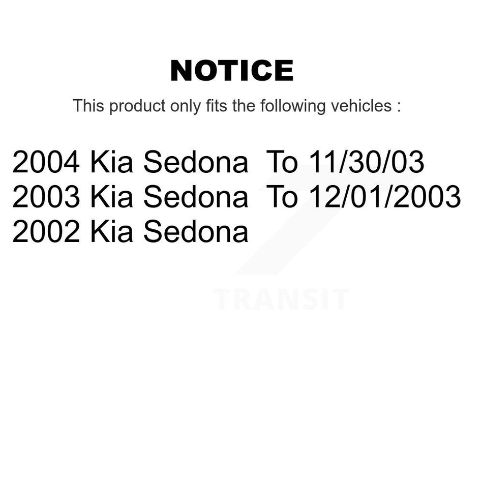 Front Disc Brake Rotor 8-980080 For Kia Sedona