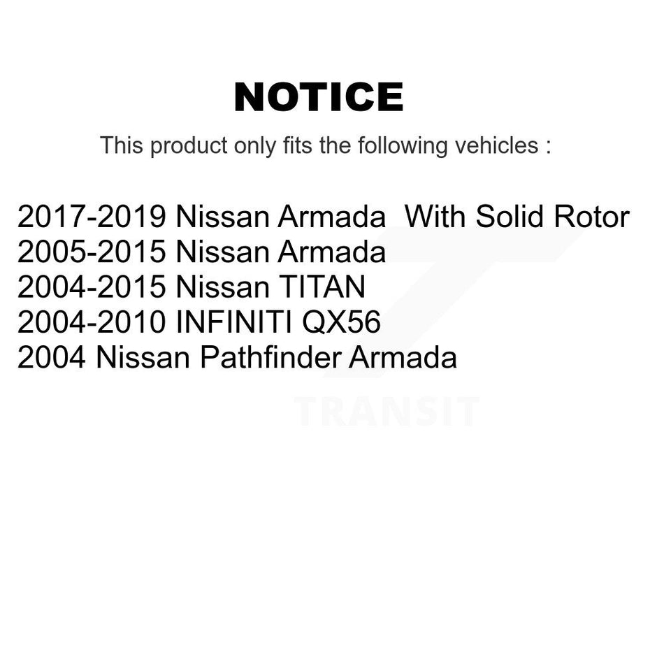 Rear Disc Brake Rotor 8-980198 For Nissan Titan Armada INFINITI QX56 Pathfinder TITAN