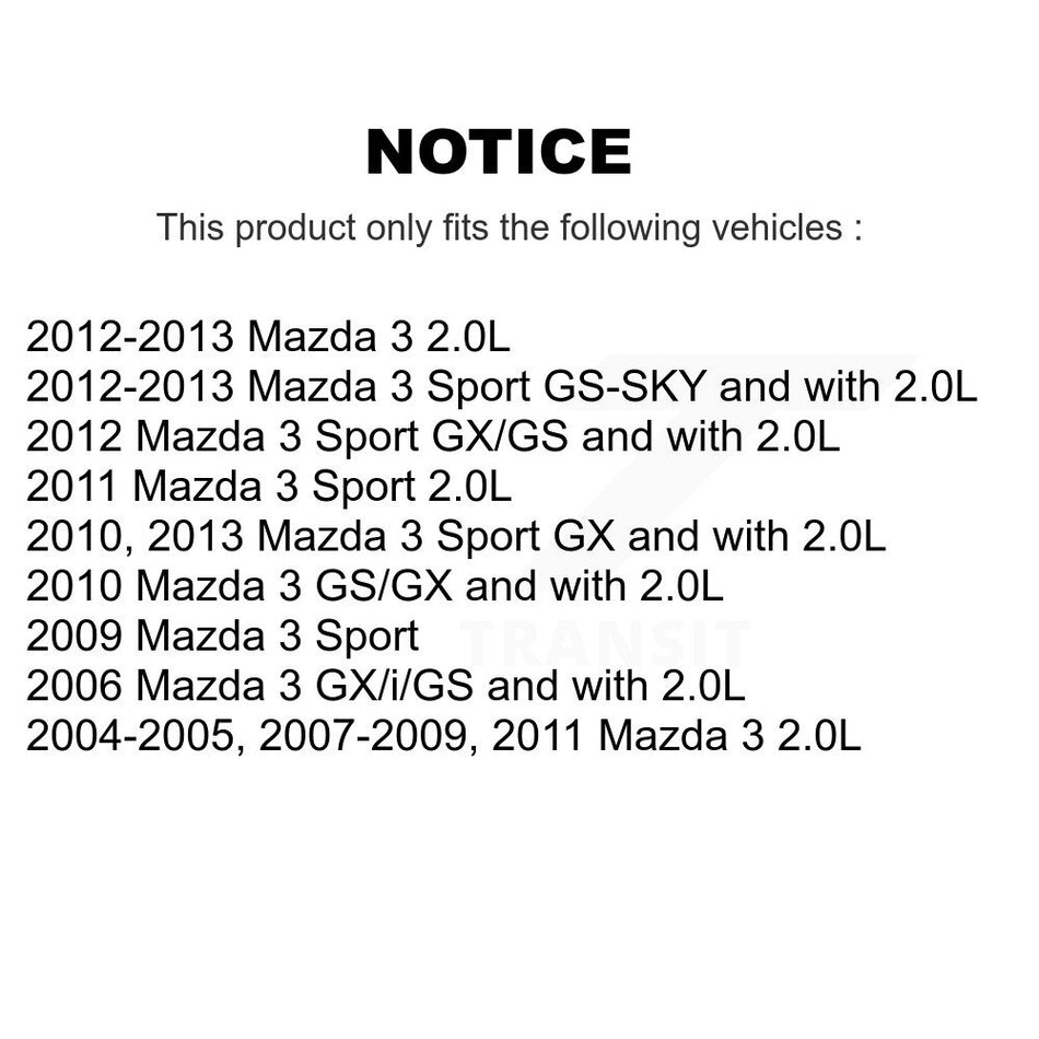 Front Disc Brake Rotor (1 Piece Only) 8-980295 For Mazda 3 Sport