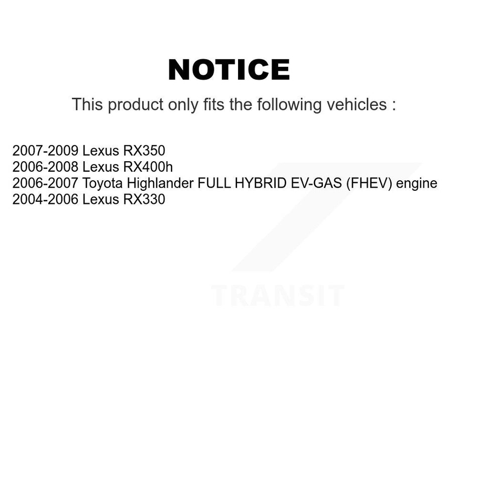 Front Disc Brake Rotor (1 Piece Only) 8-980341 For Lexus RX350 RX330 Toyota Highlander RX400h