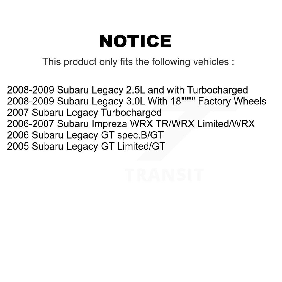 Rear Disc Brake Rotor (1 Piece Only) 8-980347 For Subaru Legacy Impreza