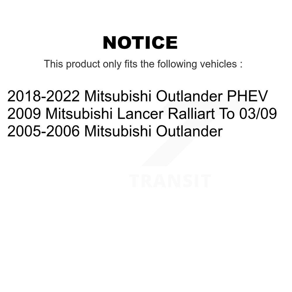Front Disc Brake Rotor (1 Piece Only) 8-980352 For Mitsubishi Outlander PHEV Lancer