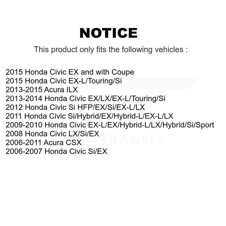 Rear Disc Brake Rotor (1 Piece Only) 8-980402 For Honda Civic Acura CSX ILX