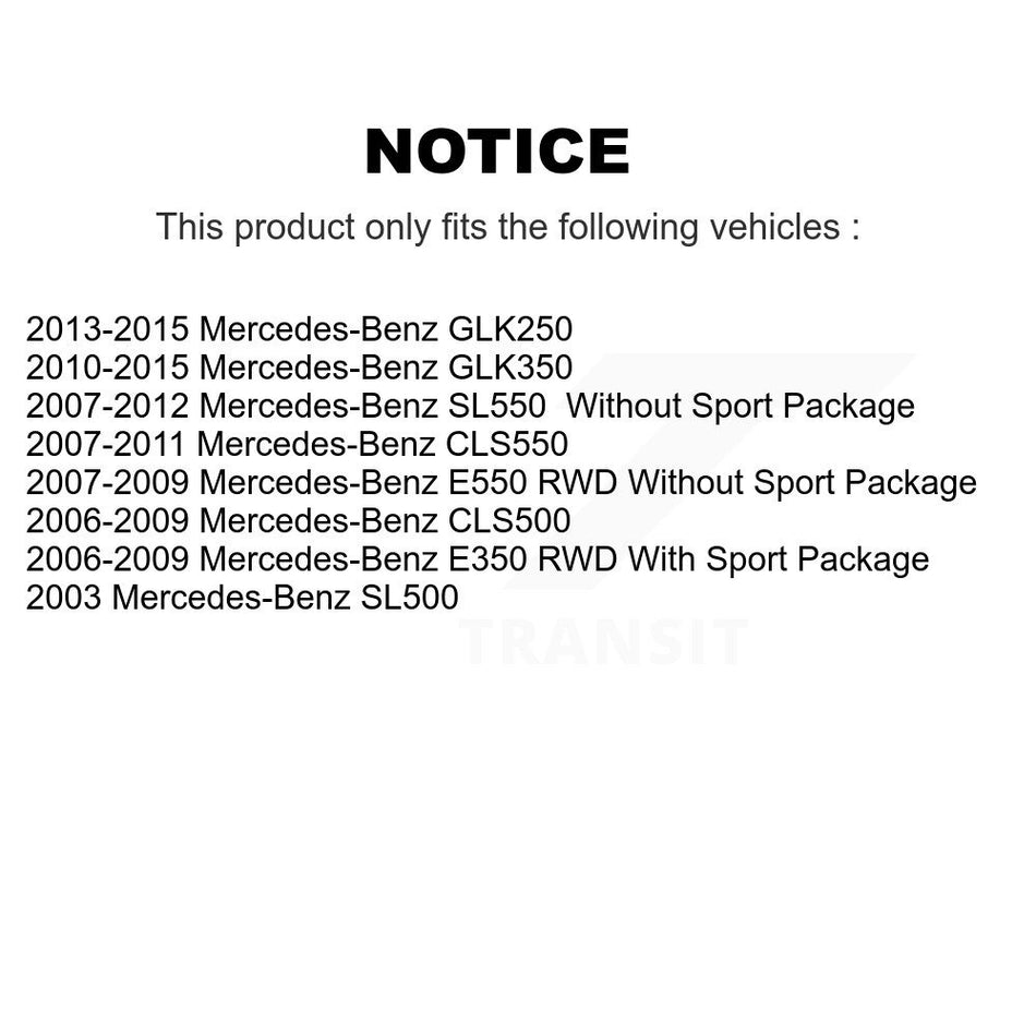 Front Disc Brake Rotor (1 Piece Only) 8-980537 For Mercedes-Benz GLK350 GLK250 E350 SL550 SL500 E550