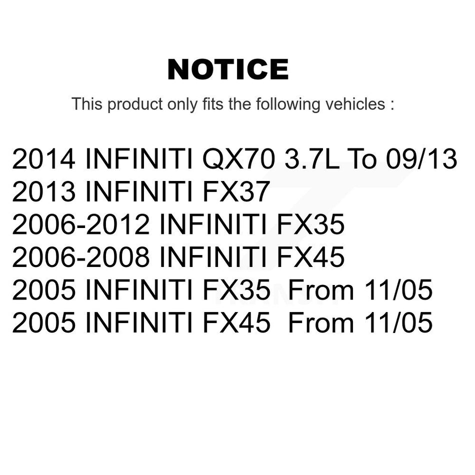 Front Disc Brake Rotor (1 Piece Only) 8-980574 For INFINITI FX35 FX45 FX37 QX70