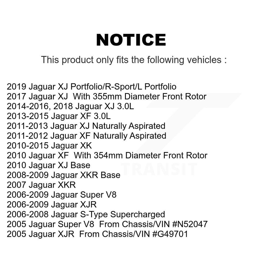 Front Disc Brake Rotor (1 Piece Only) 8-980646 For Jaguar XF XJ XKR S-Type XK XJR Super V8