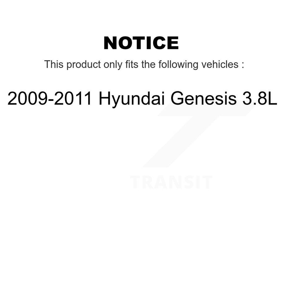 Front Disc Brake Rotor (1 Piece Only) 8-980707 For 2009-2011 Hyundai Genesis 3.8L